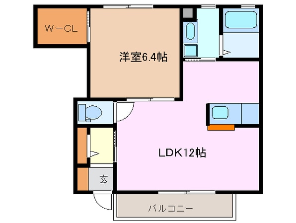 箕田駅 徒歩9分 1階の物件間取画像